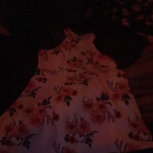 White dress with flowers